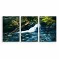thumbnail image 2 of IDEA4WALL 3 Piece Nature Canvas Wall Art Waterfall in Forest Canvas Prints Modern Home Wall Decor, 16"x24", 2 of 5