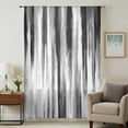 thumbnail image 3 of Black Gray White Sheer Curtains 45 Inch Length, Light Filtering Voile Curtain Panel, Vintage Rustic Abstract Ombre Aesthetic Rod Pocket Drapes Window Treatments for Living Room Bedroom 52"x45", 3 of 9