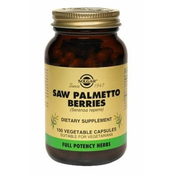 Solgar Full Potency Saw Palmetto Berry Extract Vegetable Capsules, 100