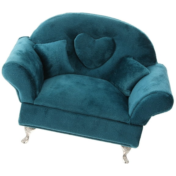 SEWCHICS Cloth Sofa-Shaped Jewelry Organizer Box for Women, 1 Pack Protective Storage Case