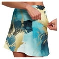 thumbnail image 4 of Women's Leisure Fitness Sports Tie Dyed Printed Double Layer Skirt Pants Pocket Half Skirt Skater Skirts Crib Bed Skirt Girls Midi Skirt Skirt Bathing Suits for Women Tennis Skirt with Shorts Skirt, 4 of 7