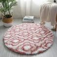 thumbnail image 2 of Living Room Rug, Plaid Round Bedroom Soft Mat Artificial Rugs Washable Rug Plush Fuzzy living Room Furniture Spring Decor Gifts for Housewarming for Dorm Nursery Kids Rug Decor Aesthetic, 31x31IN, 2 of 2
