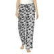 thumbnail image 1 of Balery Black White Halloween Pantalones de pijama para mujer, pijamas ultraligeros, pantalones de estar por casa-Large, 1 of 6