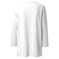 thumbnail image 4 of Women's Crew Neck Long Sleeve T-Shirt Soft Comfortable Casual Top with Pockets Stylish Solid Color Blouse, 4 of 5