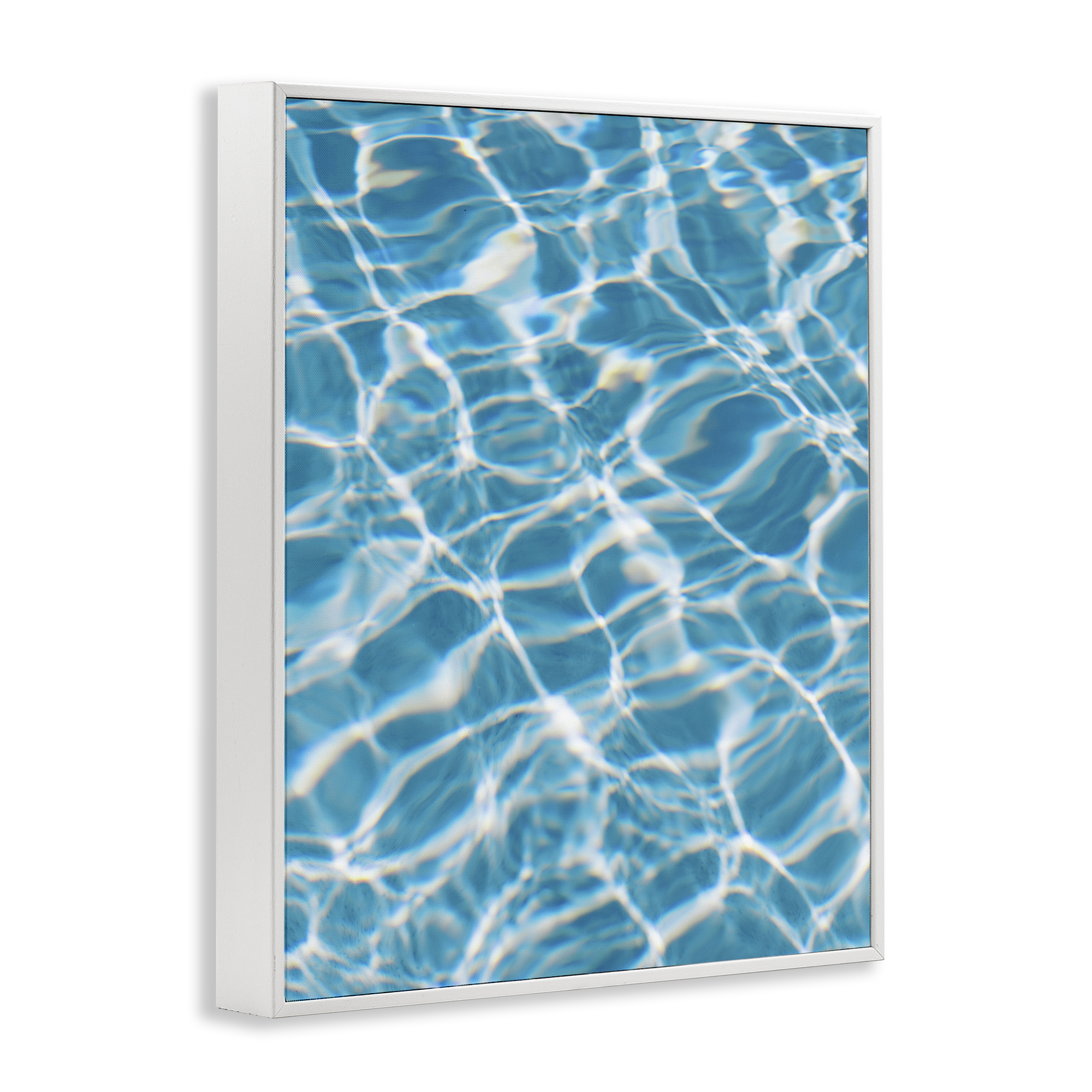 Stupell Industries Ocean Water Ripples Abstract Painting White Framed Art Print Wall Art, 11 x 14