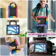 thumbnail image 3 of ROISKIN for iPad Air 11 inch Case (M3 2025/M2 2024)/ Air 6th Generation for Kids with HD Screen Protector, 360 Rotating Kickstand, Shoulder Strap, Pen Holder, Heavy Duty Military Case for iPad Air 11, 3 of 6