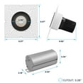 thumbnail image 5 of LUXRITE 3" LED Trimless Spotlight with Black Trim 15W, 1100LM, 5CCT, 60, Dimmable, Push-n-Lock, CRI90, IC Rated 4 Pack, 5 of 7