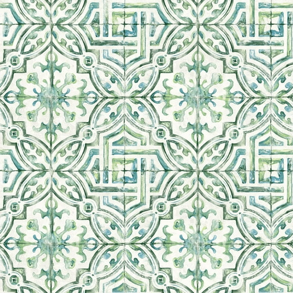 Chesapeake Sonoma Green Beach Tile Wallpaper
