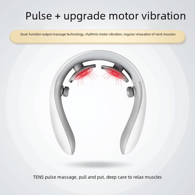 Instrumento de masaje de vértebras cervicales multifuncional para el hogar, instrumento de fisioterapia con pulso de compresa caliente EMS, masajeador de cuello