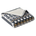 thumbnail image 4 of Better Homes & Gardens Border Printed Velvet Plush and Grace Fur Super Soft Throw Blanket, Oversized, Lindir Border Grey, 4 of 8
