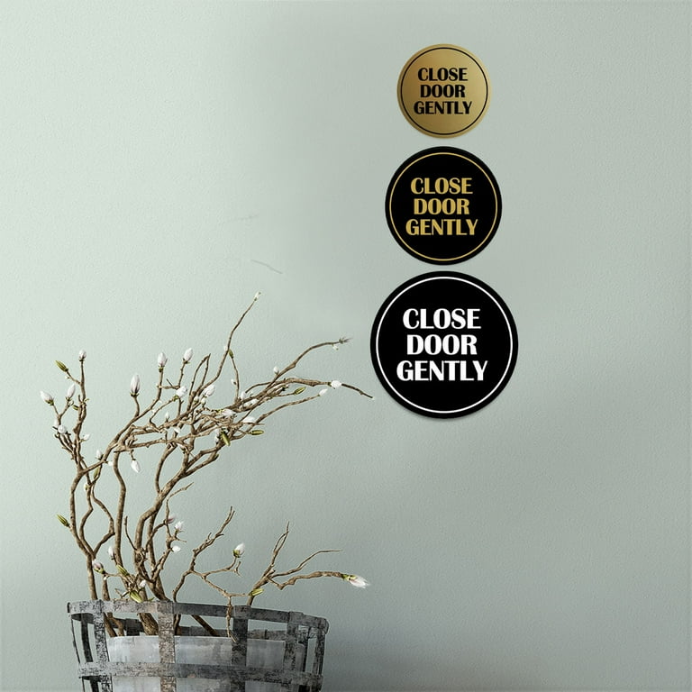 カタログギフトも! Door Close Circle ByLITA Signs Gently Medium - (Blue) Sign 施設照明器具