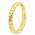 thumbnail image 3 of Sterling Silver Stackable Expressions Gold-plated Ring Size 9, 3 of 3