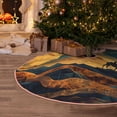 thumbnail image 5 of Xecao Sunset Desert Journey Pattern Christmas Tree Skirt Round Xmas Tree Mat Base Cover for Holiday Home Decorations-48", 5 of 6