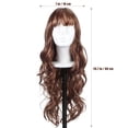 thumbnail image 2 of Peluca rizada: Peluca sintética larga y ondulada con flequillo para mujer. Adorno capilar de aspecto natural para uso diario en fiestas., 2 of 7