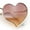 Gold White - Brown, variant on Womens Retro Bubbly Heart Shape Metal Rim Sunglasses Gold White - Brown
