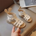 thumbnail image 5 of Herrnalise Toddler Girls' Sandals - Leatherette Strapped Gladiator Sandals with Heel Zipper, 5 of 9