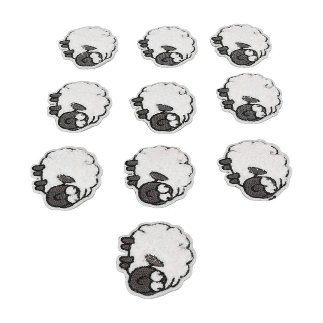 Apliques de Ropa, Tóxico Seguro Coser Sin 30 Piezas Parche de Tela Bordada Hermosa Forma de Oveja para Bolsas para Chaqueta