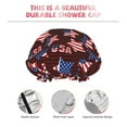 thumbnail image 4 of Sigee American Stars1 for Women's Shower Cap Reusable Waterproof Hair Cap Large Shower Cap for Women Men, 4 of 7