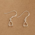 thumbnail image 1 of 1 Pair Ear Hook Connector Silver Piercing Crafting Jewelry Making Earring Findings Wire Circle Hanging Handicraft Medium, 1 of 8