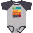 thumbnail image 3 of Inktastic Eat Sleep Soccer Repeat Boys or Girls Baby Bodysuit, 3 of 5