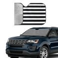 thumbnail image 3 of Kdxio Black And White Stripes Print Front Windshield Sun Shade,Folding Auto Sunshade for Car Truck SUV-Small, 3 of 7