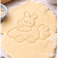 thumbnail image 3 of Bunny Driving Carrot Cookie Cutter & Stamp, 3 of 8