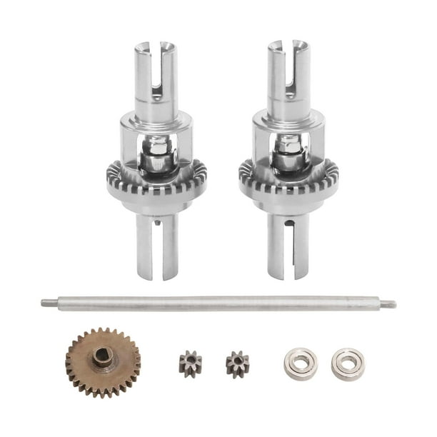 Diferencial de coche RC 1:28 Accesorio de coche RC Suministro resistente Reemplazo de repuesto plata