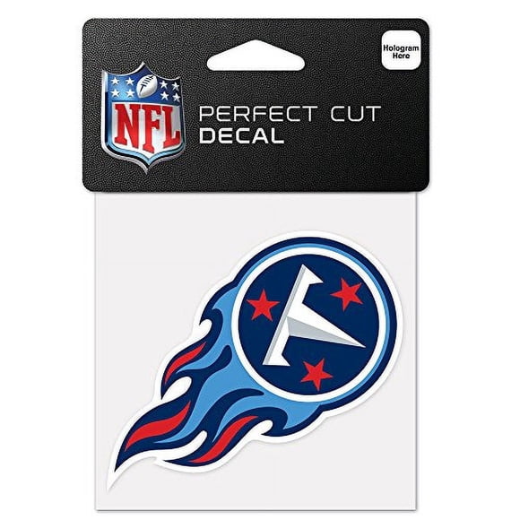WinCraft NFL Tennessee Titans 63097011 Pegatina de Corte Perfecto, Color Negro 4" x 4"