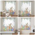 thumbnail image 6 of Spring Easter Sheer Curtains 72 Inches Long, Rabbits Eggs Botanical Floral Leaf Butterfly Light Filering Curtains, Breathable Simi Curtain Privacy Drapes for Living Room Bedroom Window Treatment, 6 of 9