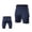 Navy, variant on Guluxicc Men's Yoga Shorts Elastic Waist Gym Shorts Regular Fit Solid Color Summer Workout Shorts