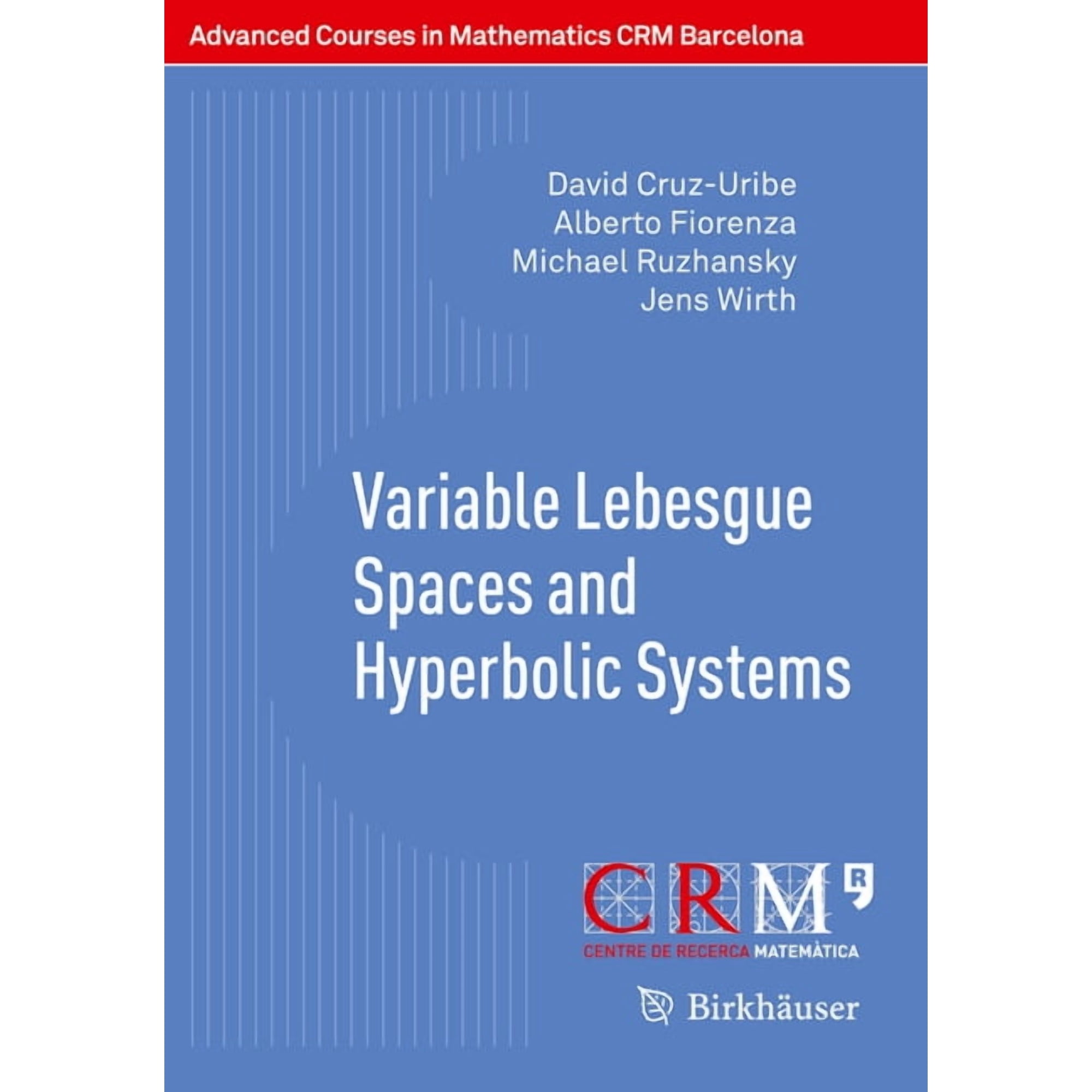 Advanced Courses in Mathematics - Crm Ba Variable Lebesgue Spaces and Hyperbolic Systems, Book 27, (Paperback)