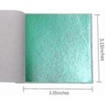 thumbnail image 2 of Cyan Foil Leaf Sheets,100 Sheets 3.15" Cyan Gilding Gold Foil For Paintings, Arts Crafts, Nail Deco, Furniture, Fashion And Accessories, 2 of 5