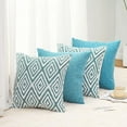 thumbnail image 7 of SUSIELADY Throw Pillow Covers Set of 4, 20"x20" Linen Decorative Square Couch Sofa Cushions, Accent Home Decor, Living Room, Bedroom, Chair, Aqua, 7 of 7