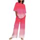 thumbnail image 1 of Conjunto Corto para las Mujeres Casual Suelto Encaje Casa Pantalones Impresos Y Blusa de Cuello Redondo de Dos Piezas, 1 of 5