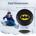thumbnail image 2 of Slippery Racer 26" Heavy Duty Batman Metal Saucer Sled with Rope Handles, 2 of 9