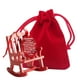 thumbnail image 2 of Christmas In Memorial Ornament, Red Mini Wooden Rocking Chair With Hangtag And Storage Bag,Christmas Tree Ornaments,Xmas Pendants,Mini Memorial Chair,Christmas, 2 of 9