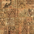 thumbnail image 1 of Ahgly Company Indoor Square Patchwork Brown Transitional Area Rugs, 7' Square, 1 of 4