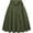 Army Green, variant on Luxalzxs Women's High Waist A-Line Skirt Vinage Flared Midi Length Swing Skirt Summer Casual Tie Front Flowy Midi Skirt