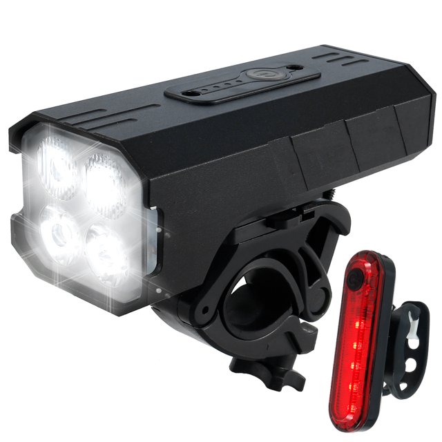 Juego De 4 Luces Led Para Bicicleta 1500Lm Faro Delantero Y Luz Trasera Para Bicicleta Con Batería De 5200Mah 7 Modos De Iluminación Ipx5 Luz De Seguridad Trasera Delantera Impermeable Para Bicicleta Muyoka Hogar