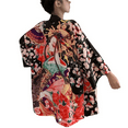 thumbnail image 2 of YM YOUMU Women Japanese Kimono Jacket Cardigan 3/4 Sleeve Loose Haori Yukata Tops, 2 of 4