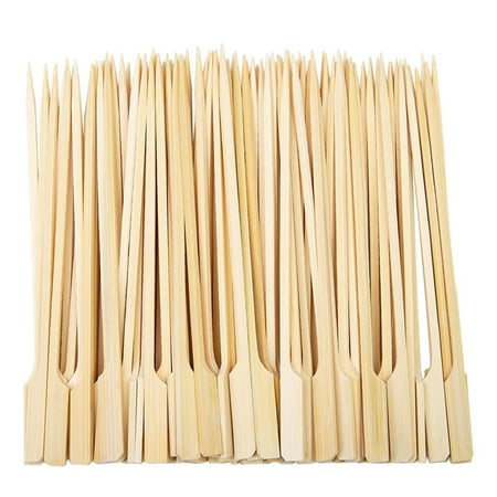 

600Pcs Bamboo Paddle Skewers Barbecue Bamboo Skewers Cocktail Sticks for Barbeque Kebabs Cocktails Buffets Party 9cm