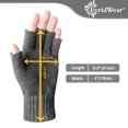 thumbnail image 3 of EvridWear Mens Thermal Winter Gloves Touch Screen Glove Driving Texting for Cold Weather (Half Finger- Dark Gray*3), 3 of 5