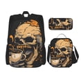 thumbnail image 1 of Balery Grim Coffee Skull Mochila escolar 3 en 1 para niños: mochila resistente con lonchera térmica y estuche para lápices. Mochila escolar para niños y niñas., 1 of 7