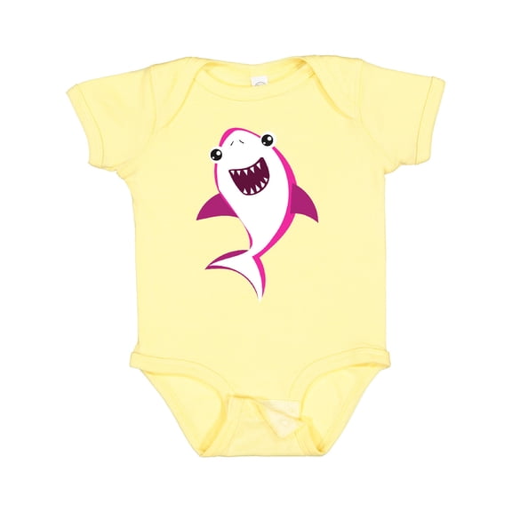 Inktastic Cute Shark, Little Shark, Pink Shark Boys or Girls Baby Bodysuit