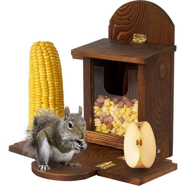 Squirrel Feeder Table, Wooden Squirrel Picnic Table Feeder, Durable