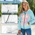 thumbnail image 5 of chaqlin Axolotl Graphic Hoodies for Girls 6-7 Cute Zip Up Hoodie Sweatshirt Casual Long Sleeve Hooded Jackets Kangaroo Pocket Full Zip Kids Sweater Top Fall/Winter Fashion Clothing, 5 of 6