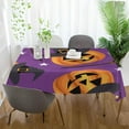 thumbnail image 5 of Coolnut Halloween Pumpkin Rectangle Tablecloth 60x120In,Dinner Table Cover for Outdoor & Indoor Patio, Picnic, BBQ, Holiday Party Halloween Decoration, 5 of 7