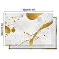 thumbnail image 6 of White Gold Marble Pattern Summer Placemats Table Placemats Set Of 4-Linen Kitchen Washable Placemats Table Mats 11.8"x17.7" Non-Slip Heat Resistant, 6 of 6