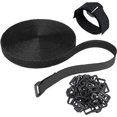 thumbnail image 1 of Jinsinto 10m Adjustable Cable Straps with 50 Buckles, Free Cut Length, Black Reusable Fastening Cable Ties, Hook and Loop Securing Strap for Cable Tidy, Wire Management, Cord Organiser, 1 of 5