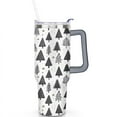 thumbnail image 2 of Christmas Black and White Tree 40 Oz Tumbler with Handle Lid and Straw Stainless Steel Double Walled Vacuum Insulated Cup Merry Christmas Gifts Tumbler for Women Men Friends Outdoor Indoor, 2 of 6
